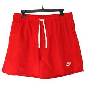 NIKE Lightweight Woven Lined Flow Above Knee Shorts Men's Sz L Red NWT